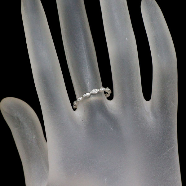 K18WG ダイヤモンド リング 0.14ct ハーフエタニティ
