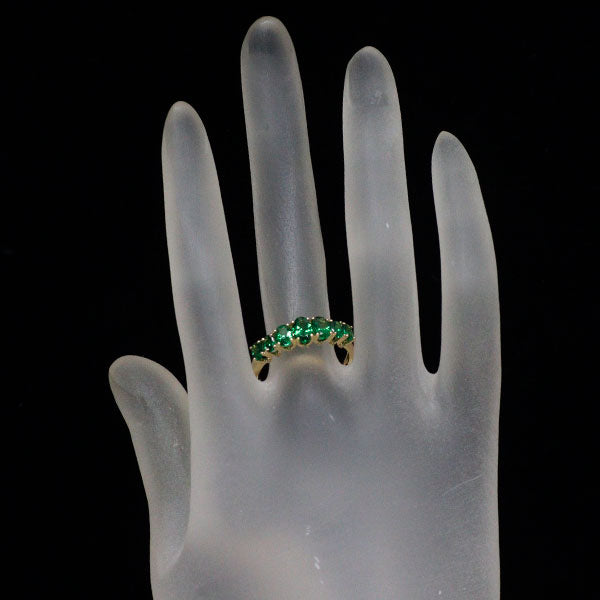 GSTV K18YG Green Garnet Diamond Ring 1.55ct D0.03ct