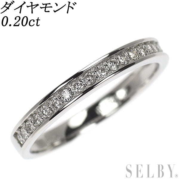 Pt900 Diamond Ring 0.20ct Half Eternity