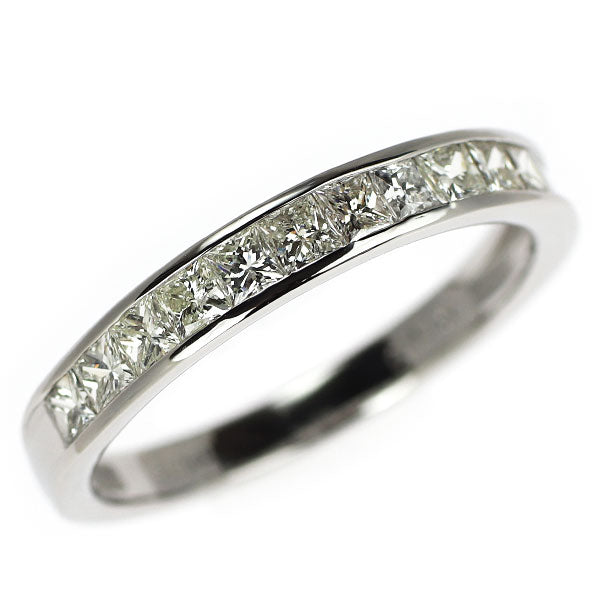 Pt900 プリンセスカット ダイヤモンド リング 0.50ct ハーフエタニティ