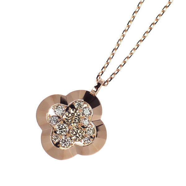 Kashikey K18PG Brown Diamond Pendant Necklace 0.40ct Unforgettable