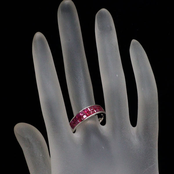 Pt950 ルビー リング 2.00ct ミステリーセッティング