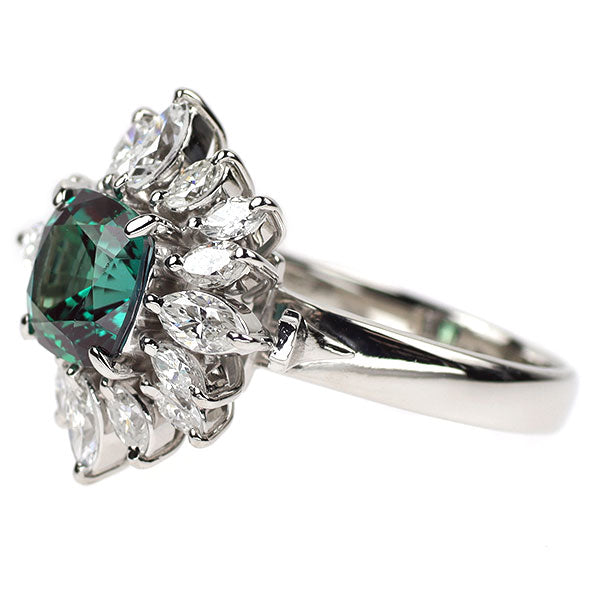 Cresembere Pt900 Recrystallized Alexandrite Diamond Ring 2.84ct D1.50ct