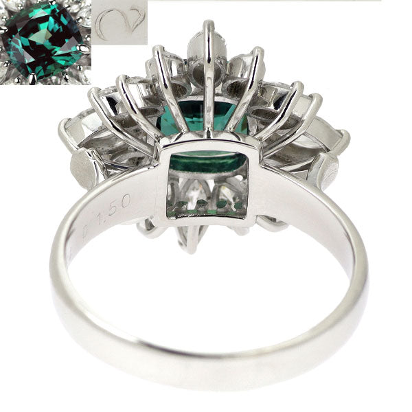 Cresembere Pt900 Recrystallized Alexandrite Diamond Ring 2.84ct D1.50ct