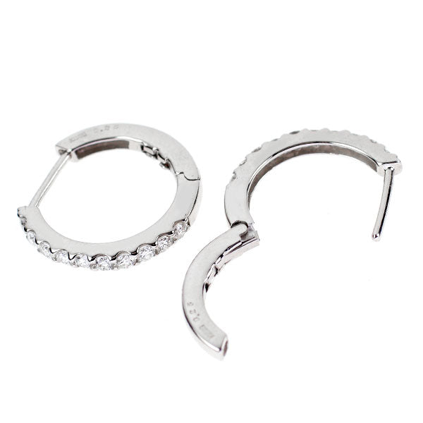 K18WG ダイヤモンド ピアス 0.50ct フープ