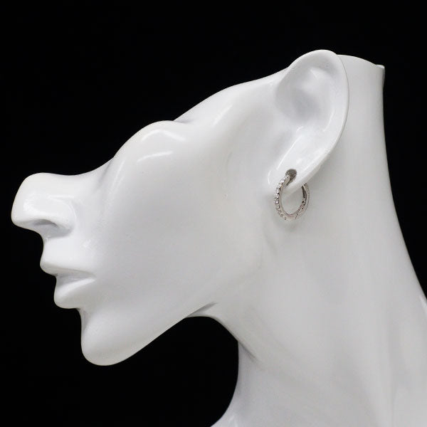 K18WG ダイヤモンド ピアス 0.50ct フープ