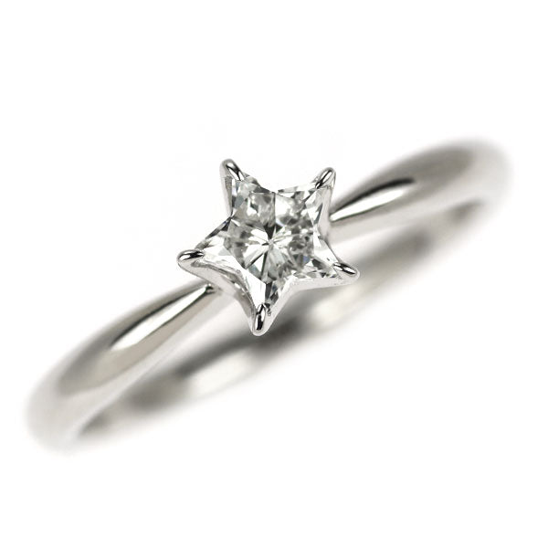 Pt900 スターカット ダイヤモンド リング 0.301ct