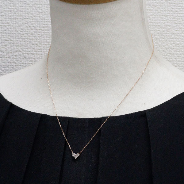 K18PG ダイヤモンド ペンダントネックレス 0.30ct ハート
