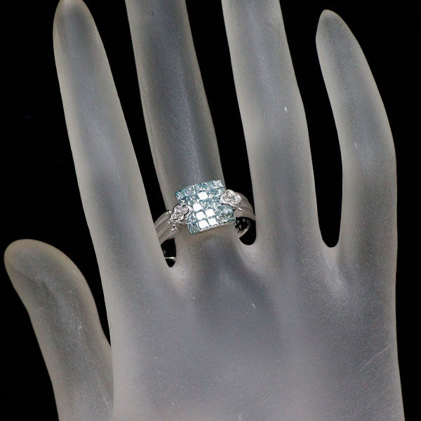 レ・エッセンシャル K18WG アイスブルー ダイヤモンド リング 1.00ct D0.09ct ミステリーセッティング