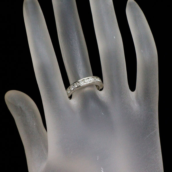 Pt950 ダイヤモンド リング 0.75ct ハーフエタニティ