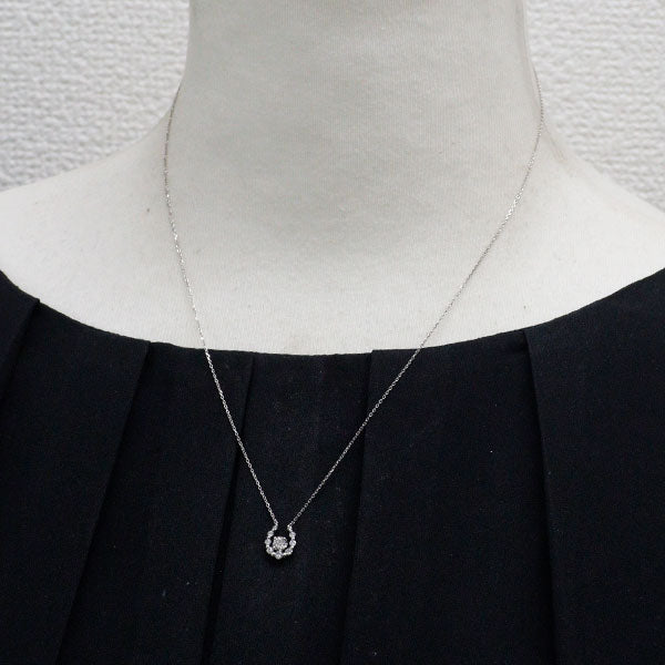 Vendome Aoyama Pt950/ Pt850 Diamond Pendant Necklace 0.116ct D0.15ct