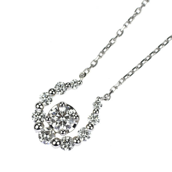 Vendome Aoyama Pt950/ Pt850 Diamond Pendant Necklace 0.116ct D0.15ct