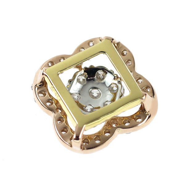 Pt900/K18PG/YG ダイヤモンド ペンダントトップ 0.70ct