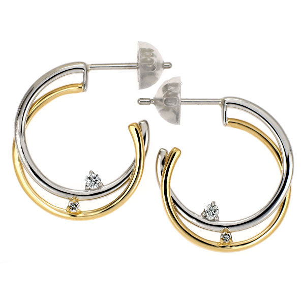 ラッセル Pt900/K18 ダイヤモンド ピアス 0.06ct