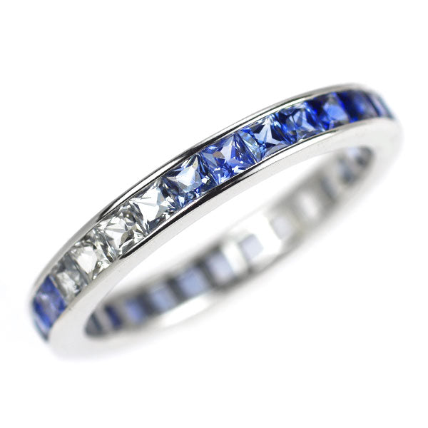 K18WG サファイア リング 1.65ct フルエタニティ