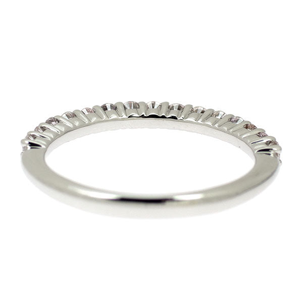 K18WG 天然ピンク/カラーレス ダイヤモンド リング 0.35ct ハーフエタニティ