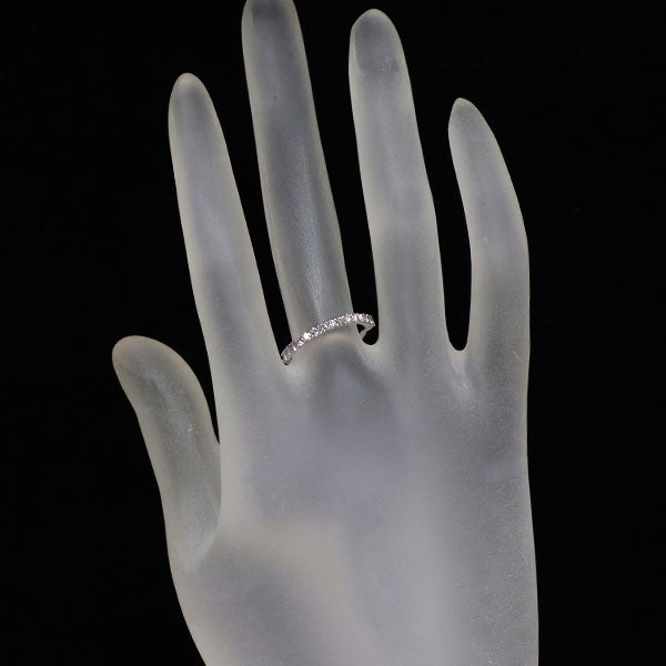 K18WG 天然ピンク/カラーレス ダイヤモンド リング 0.35ct ハーフエタニティ