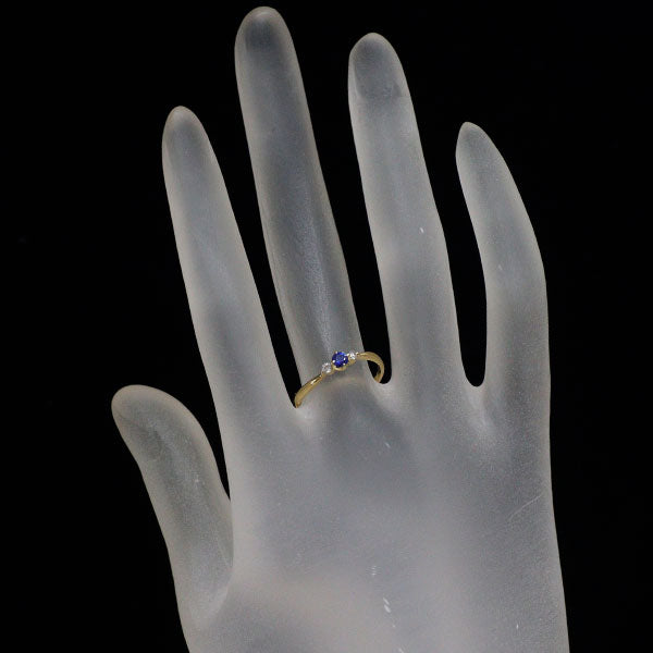 K18YG サファイア ダイヤモンド リング D0.06ct
