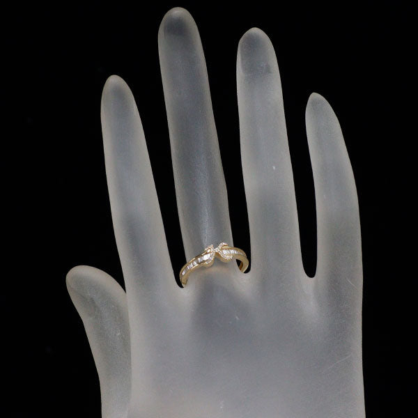 K18YG ダイヤモンド リング 0.30ct イニシャル「K」
