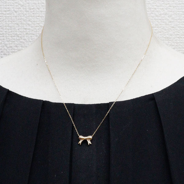Ete/ete Enamel/K18YG Pendant Necklace Ribbon
