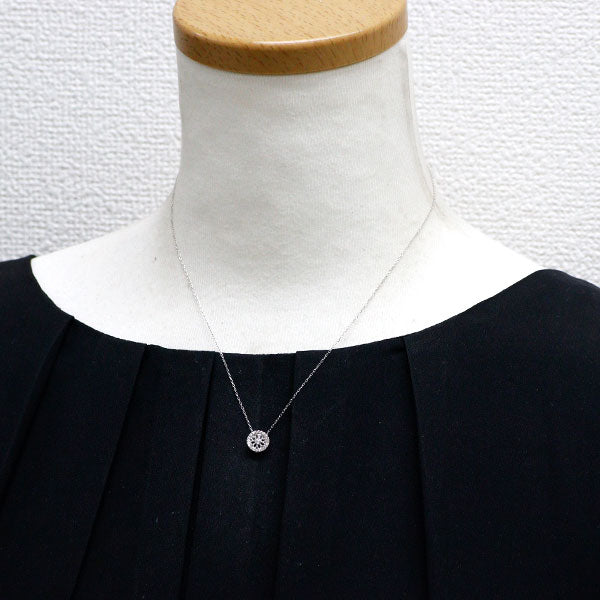 K18WG ダイヤモンド ペンダントネックレス 0.15ct