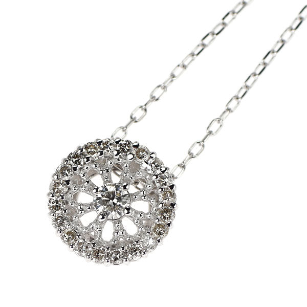 K18WG ダイヤモンド ペンダントネックレス 0.15ct