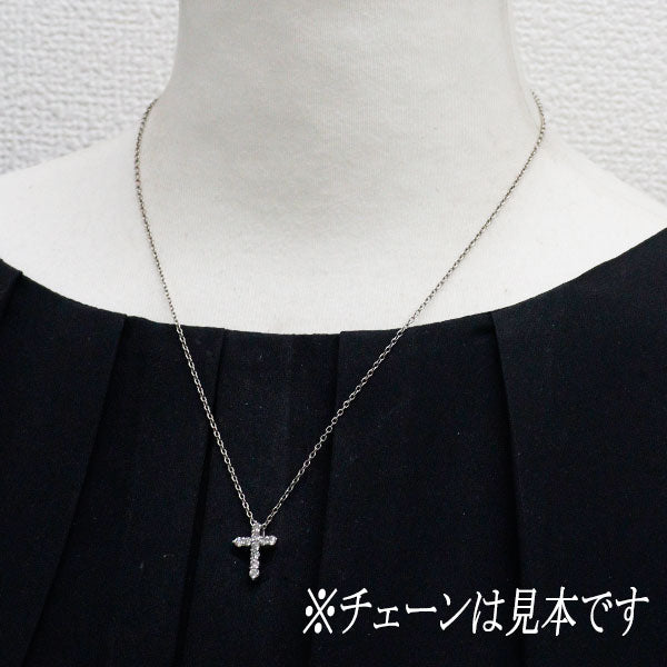 Pt900 ダイヤモンド ペンダントトップ クロス