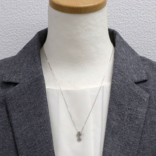 Pt900/ Pt850 ダイヤモンド ペンダントネックレス 0.36ct スライドYデザイン