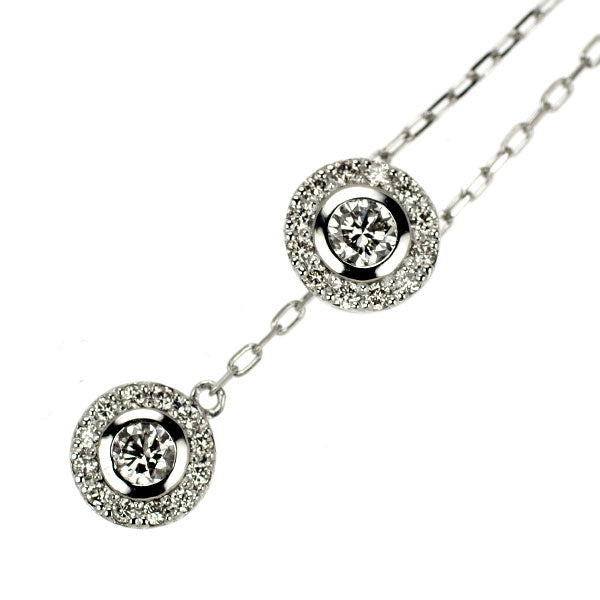 Pt900/ Pt850 ダイヤモンド ペンダントネックレス 0.36ct スライドYデザイン