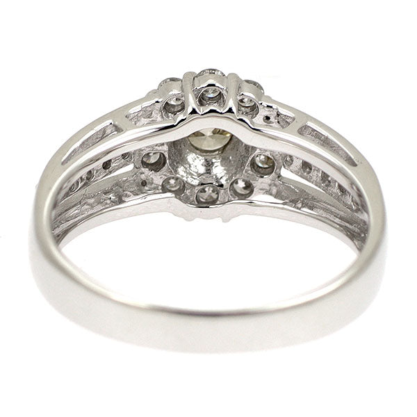 K18WG ダイヤモンド リング 0.31ct D0.35ct