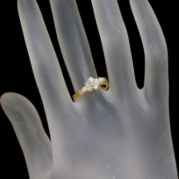K18YG ダイヤモンド リング 0.50ct