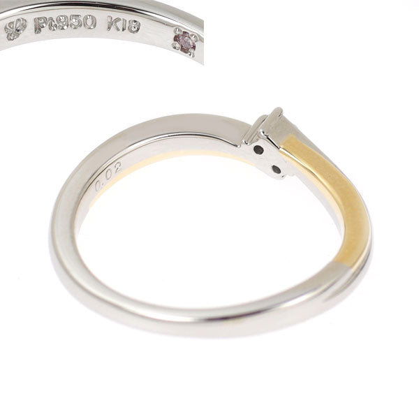 I-PRIMO K18YG/Pt950 Diamond Ring 0.02ct