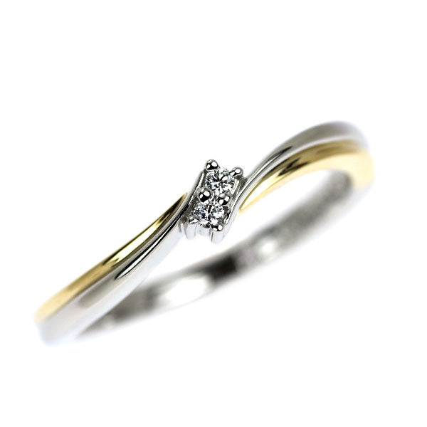 I-PRIMO K18YG/Pt950 Diamond Ring 0.02ct