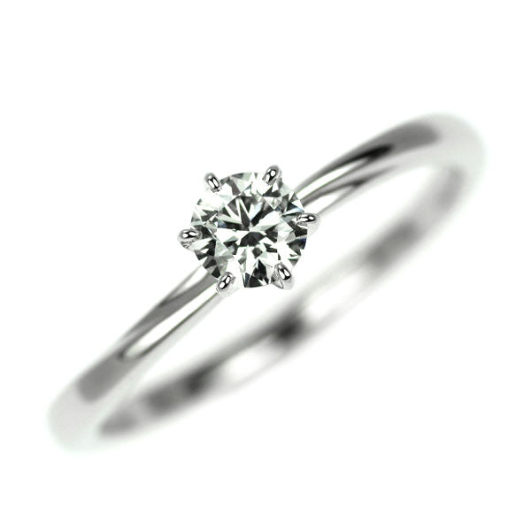 俄 Pt950 ダイヤモンド リング 0.227ct F VS1 3EXHC 花雪