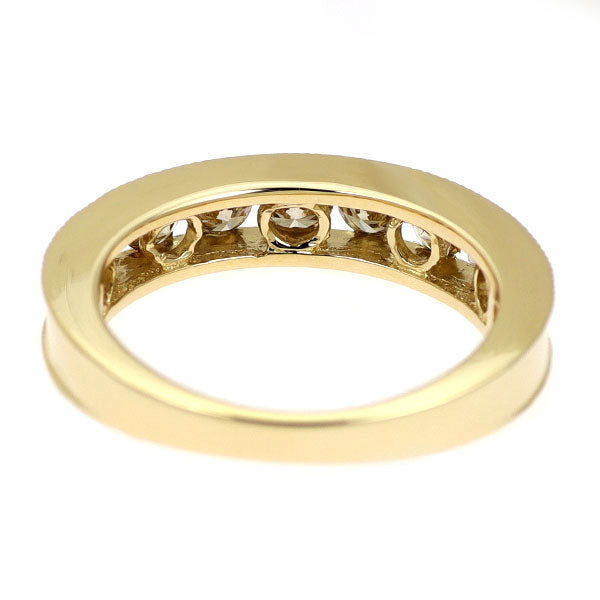 K18YG ダイヤモンド リング 0.75ct ハーフエタニティ