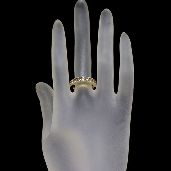 K18YG ダイヤモンド リング 0.75ct ハーフエタニティ