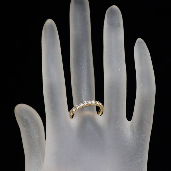K18YG ダイヤモンド リング 1.43ct フルエタニティ