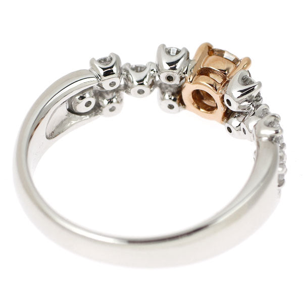 K18WG/PG Diamond Ring 0.414ct D0.53ct