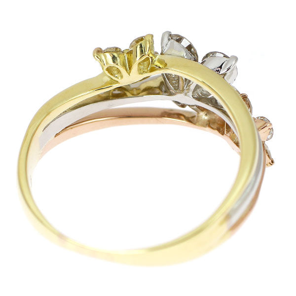 K18YG/PG/Pt900 ダイヤモンド リング 0.65ct