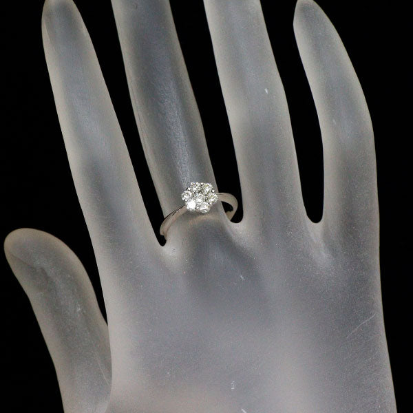 K18WG ダイヤモンド リング 0.50ct フラワー