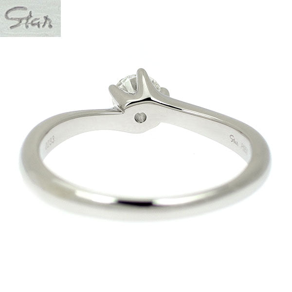 Star Jewelry Pt950 Diamond Ring 0.233ct D VS1 3EX