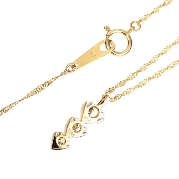 K18YG Diamond Pendant Necklace 0.26ct
