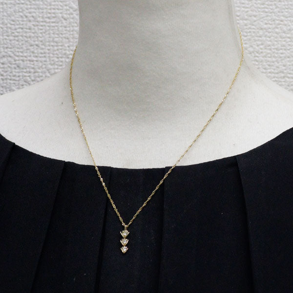 K18YG Diamond Pendant Necklace 0.26ct