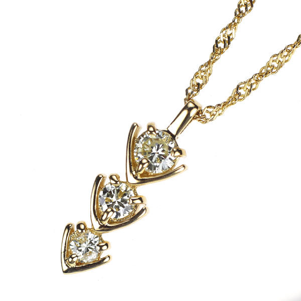 K18YG Diamond Pendant Necklace 0.26ct