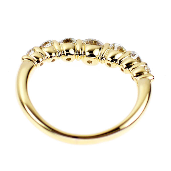 K18YG Diamond Ring 0.70ct Half Eternity