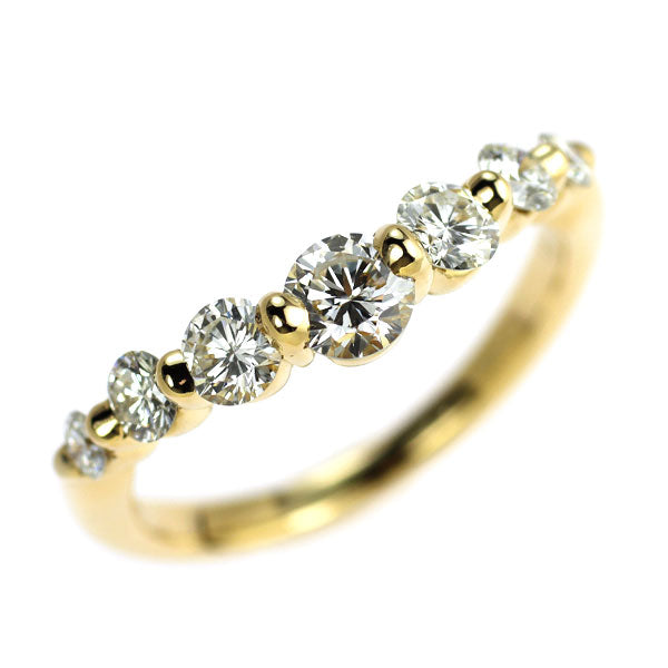 K18YG Diamond Ring 0.70ct Half Eternity