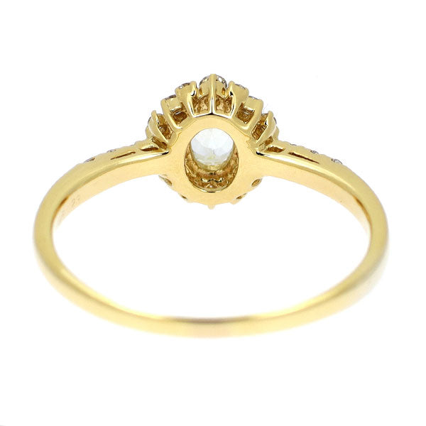 K18YG Grossularite Garnet Diamond Ring 0.325ct D0.23ct
