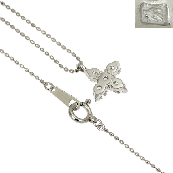 Seiko Pt900/ Pt850 Diamond Pendant Necklace 0.50ct Flower