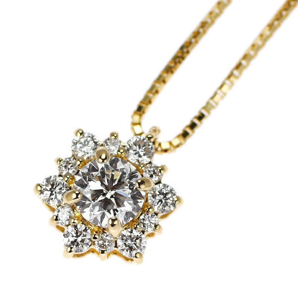 K18YG ダイヤモンド ペンダントネックレス 0.300ct G SI2 G D0.16ct