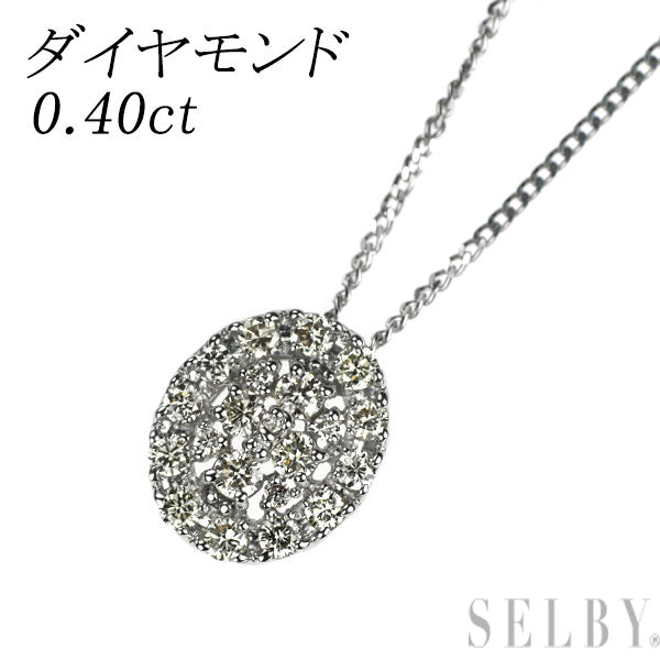 Pt950/ Pt850 ダイヤモンド ペンダントネックレス 0.40ct